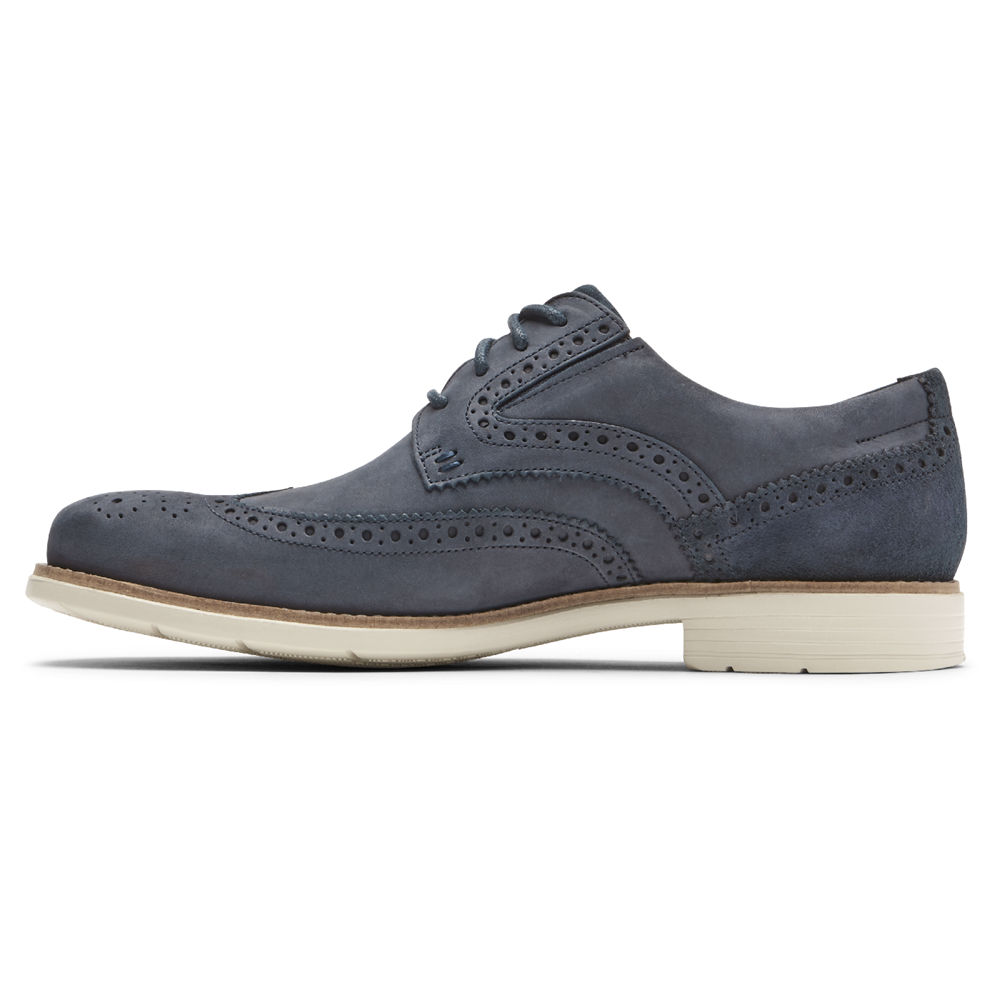 Rockport Lace Up For Mens Blue - Total Motion Hendrik Wingtip - BT3159426